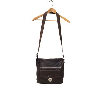 Danier Brown Messenger Crossbody Bag